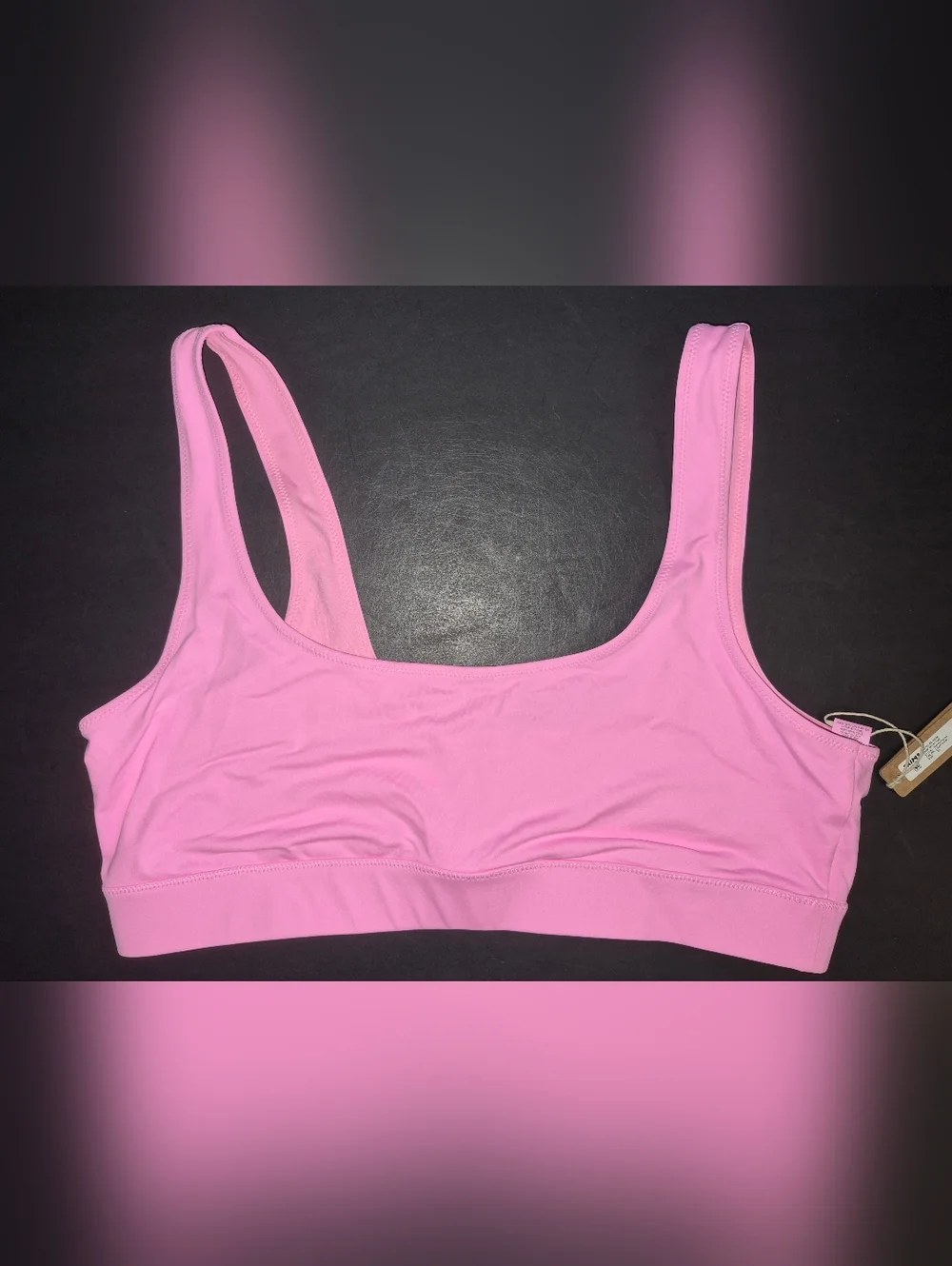 💕NWT SKIMS RARE Swim Tank Swimsuit Bikini Top Baby LIGHT PINK XL